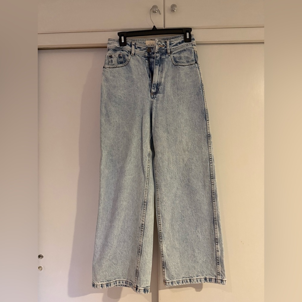 Sezane Women's Straight Leg Jeans in Light Blue